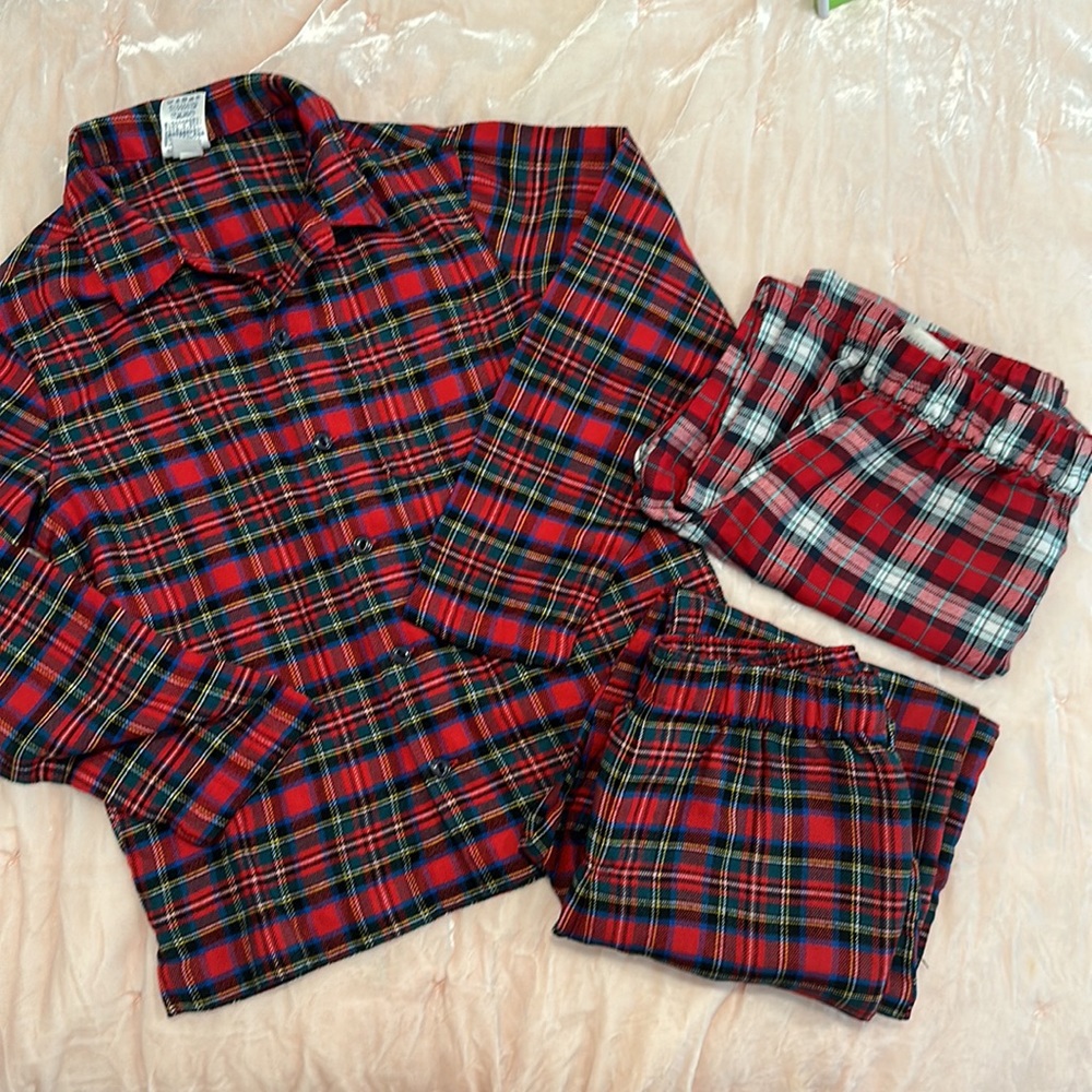 Pre-Loved Red Plaid PJ Set Kids 10-12